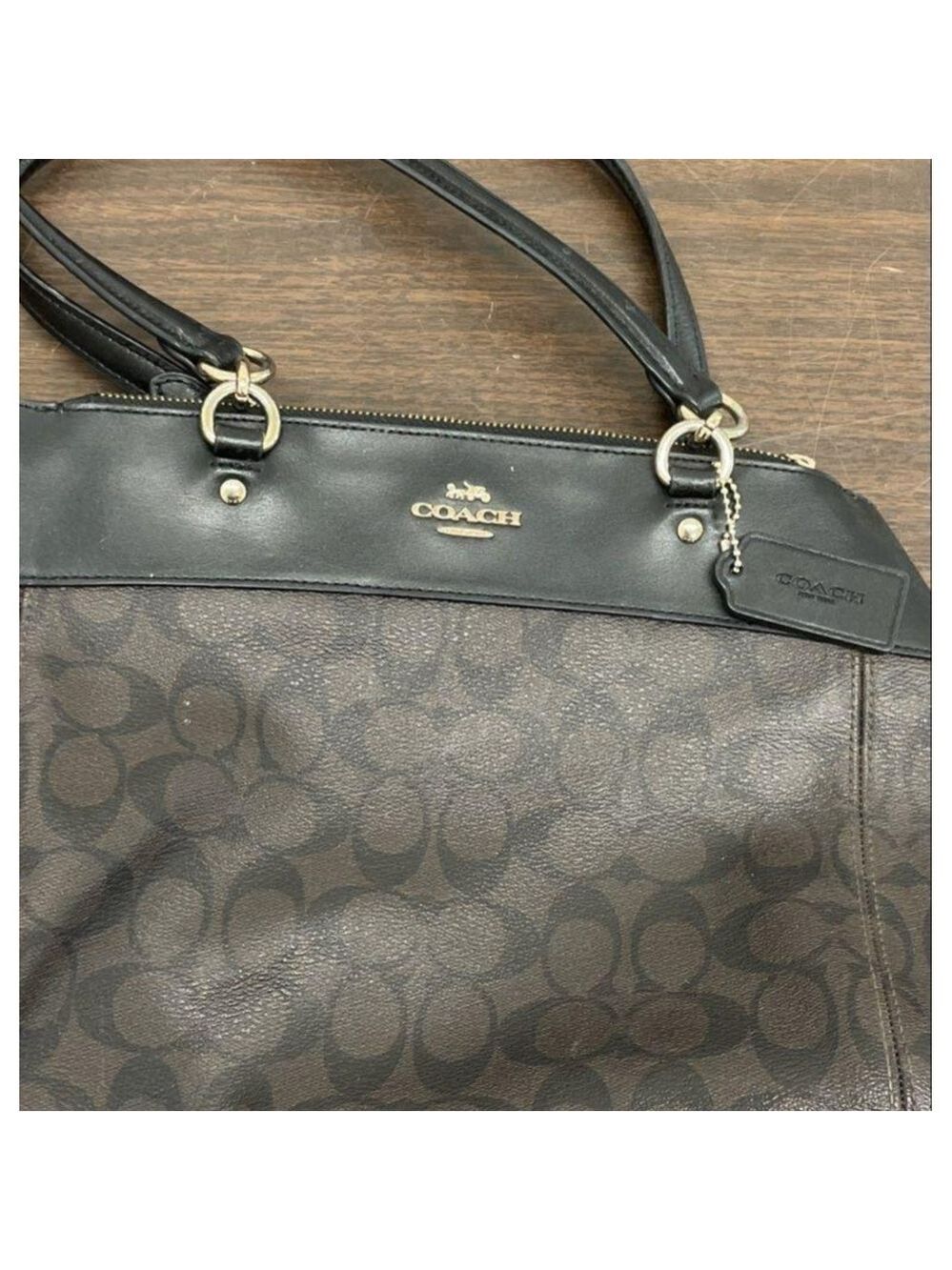 Coach Black and Brown Shoulder Bag
